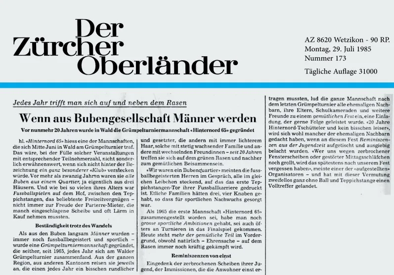 Ein Zeitungsartikel.